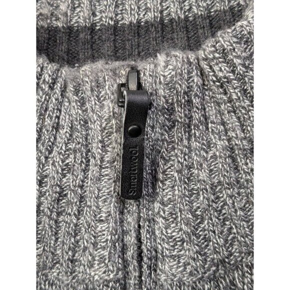 Smartwool Sweater Mens Large Merino Wool Blend Partial Zip Pullover Gray - Picture 15 of 15